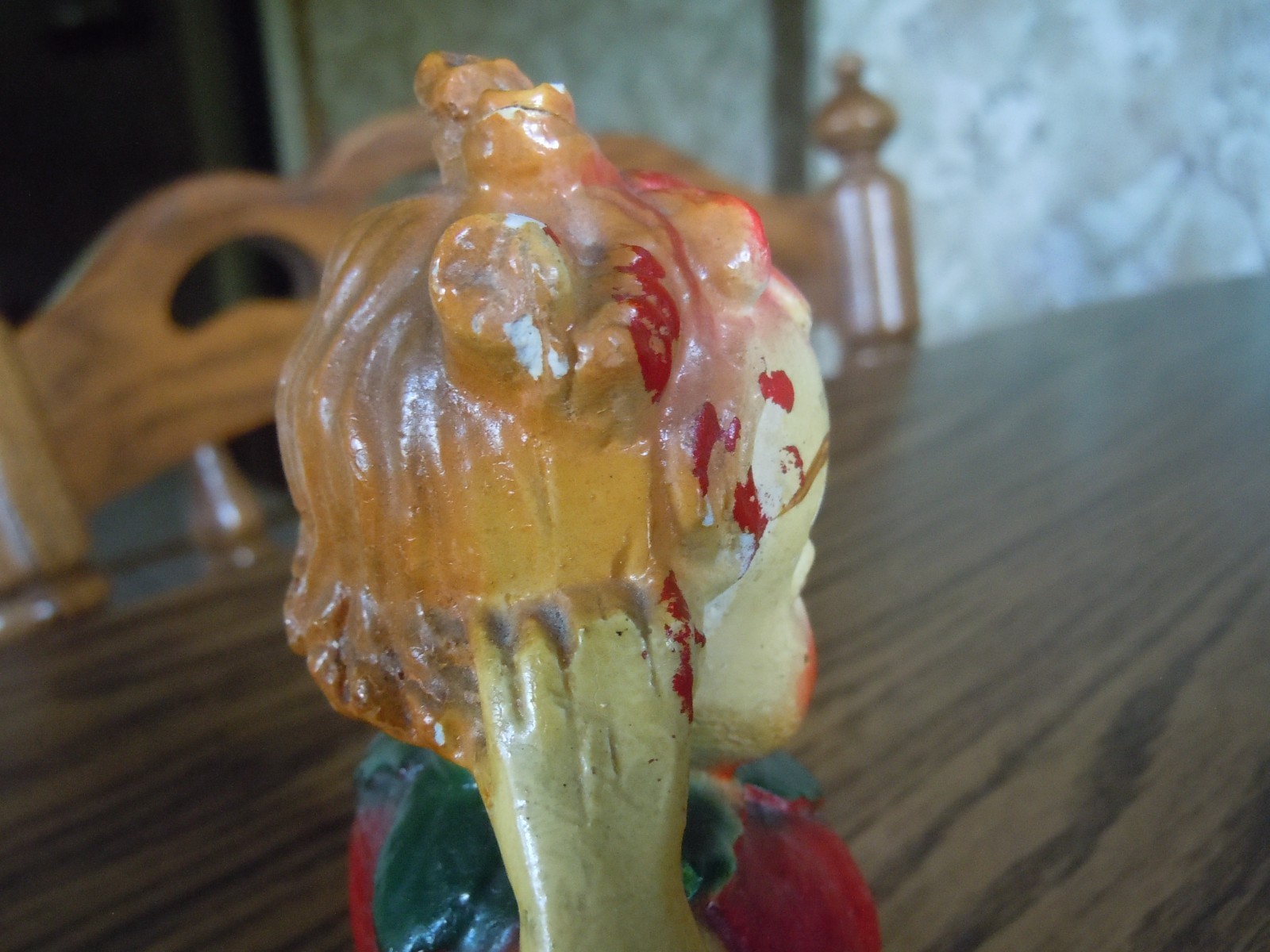 Vintage 1942 PEEDEE Carlton Ware Fruit Kids STELLA STRAWBERRY Chalkware 4 1/2″ T