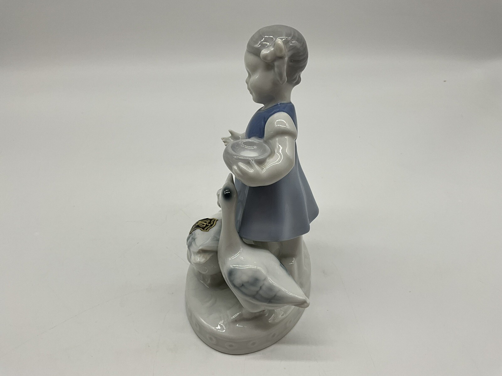 GEROLD PORZELLAN Vintage Figurine Girl w/Geese made in Bavaria Western Germany