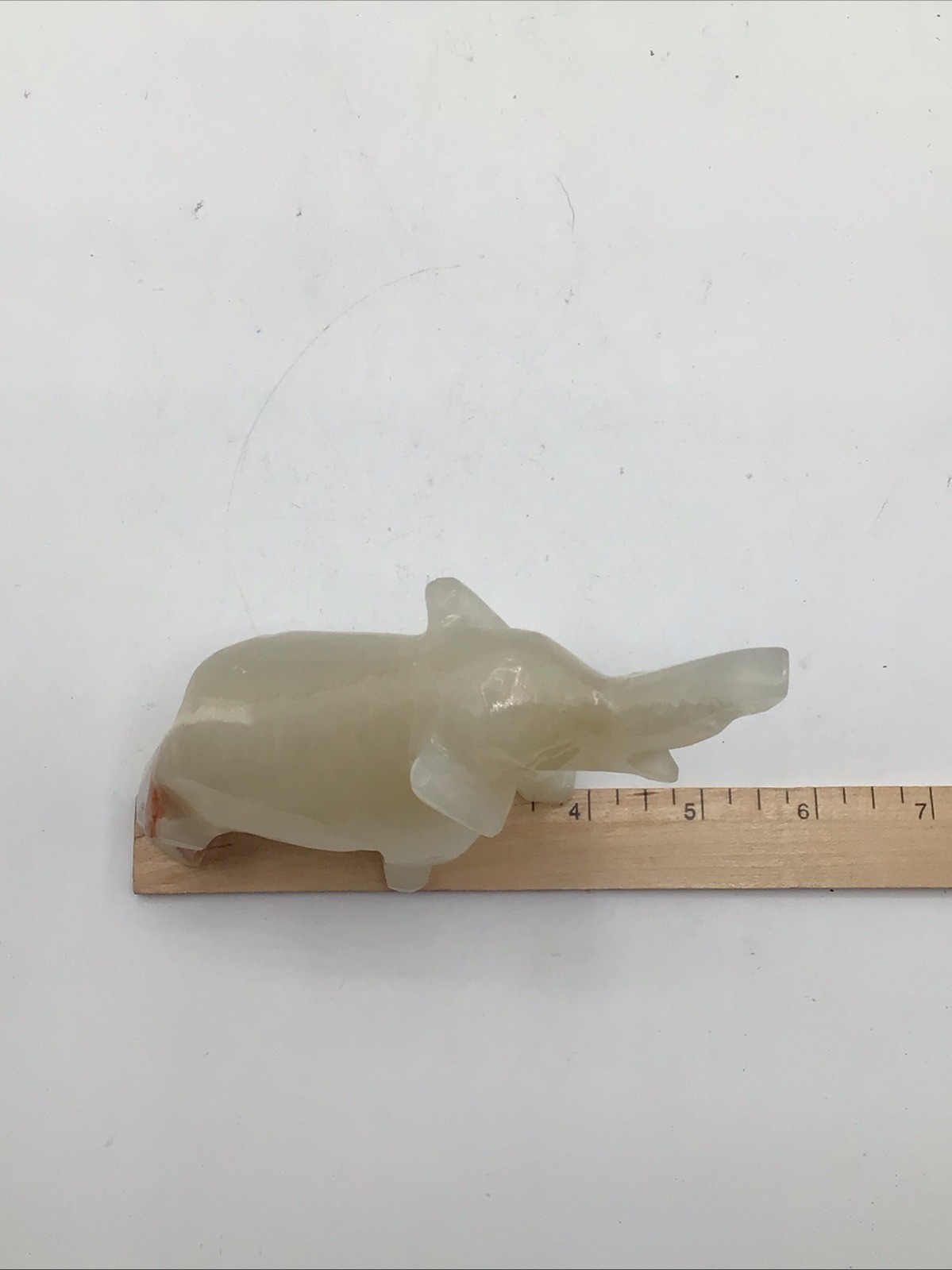 Hand Carved Quartz Stone Elephant Figurine