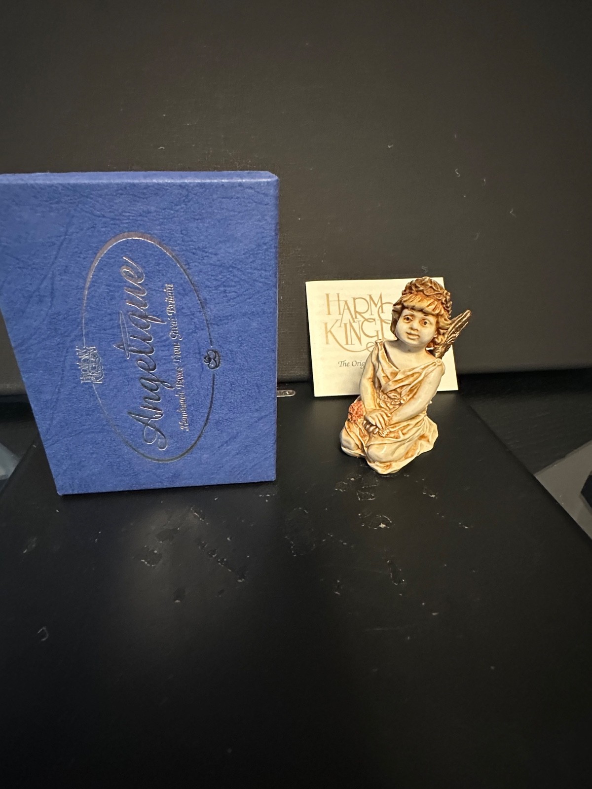 Harmony Kingdom Angelique “Fleur de Lis” 1997 Trinket Box Figurine w/ Box ANFL