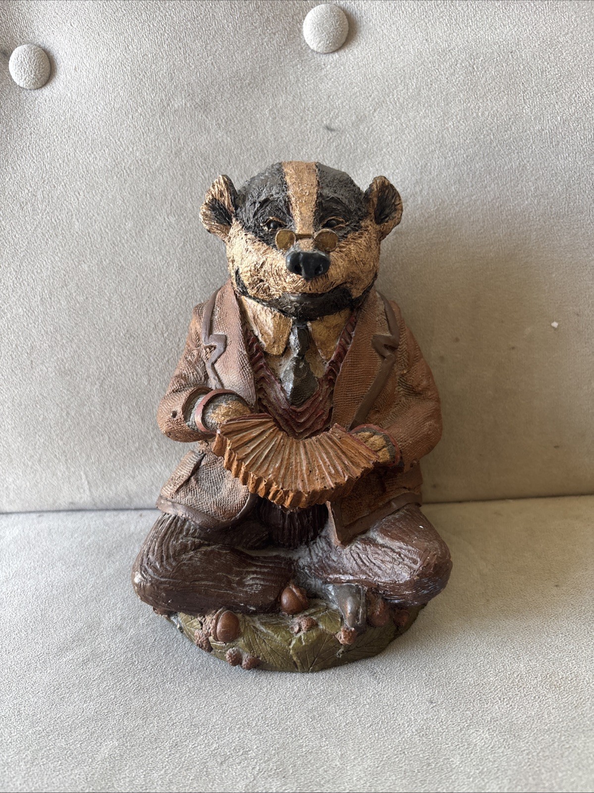 Tom Clark BADGER Figurine Sculpture from “The Wind In The Willows” 1983