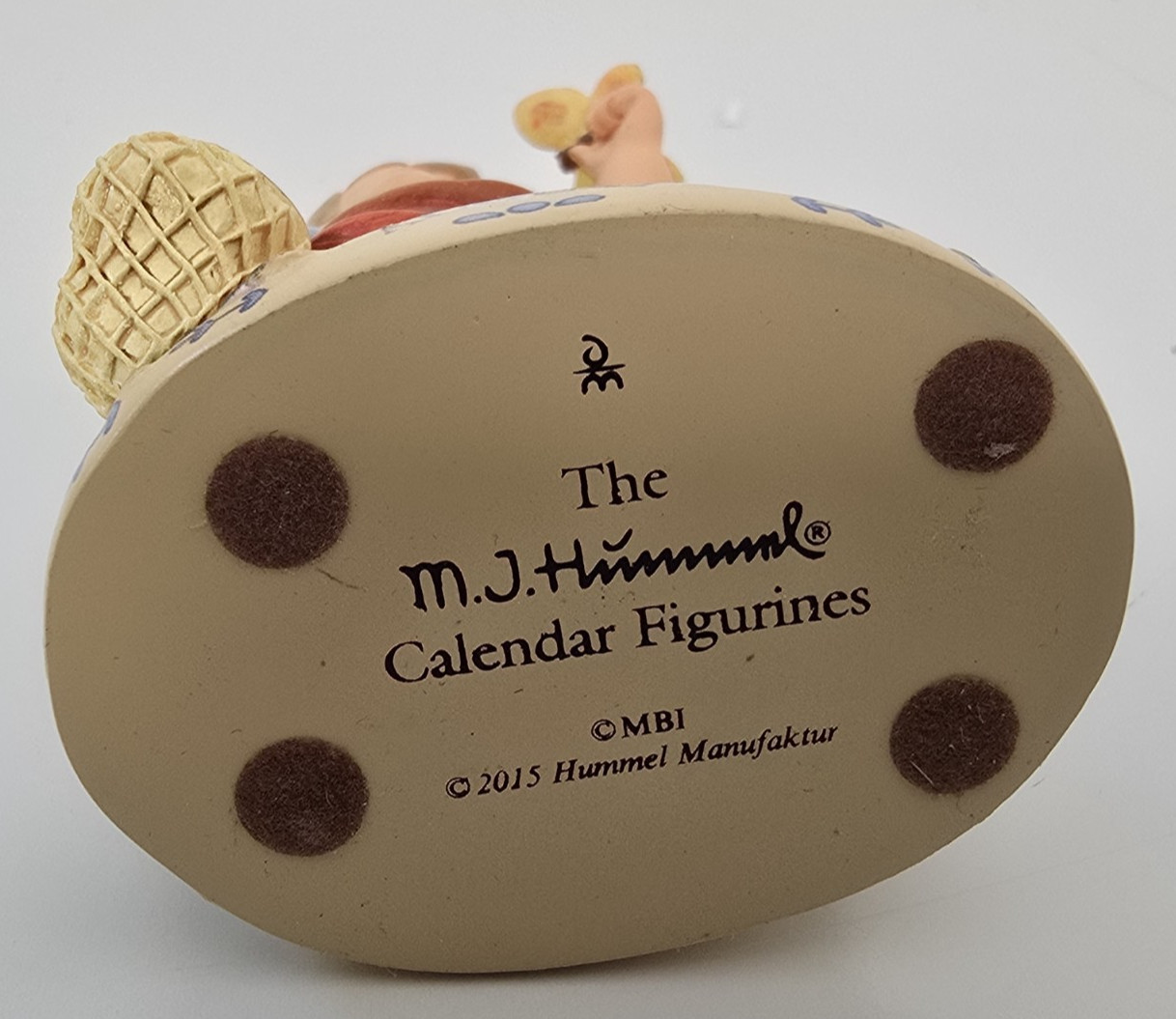 MJ Hummel 2016 Calendar Figurines July August Set w COA Danbury Mint