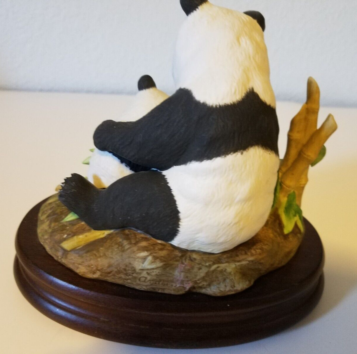 San Francisco Music Box Company Pandas Figurine and Music Box by Andrea No Chips