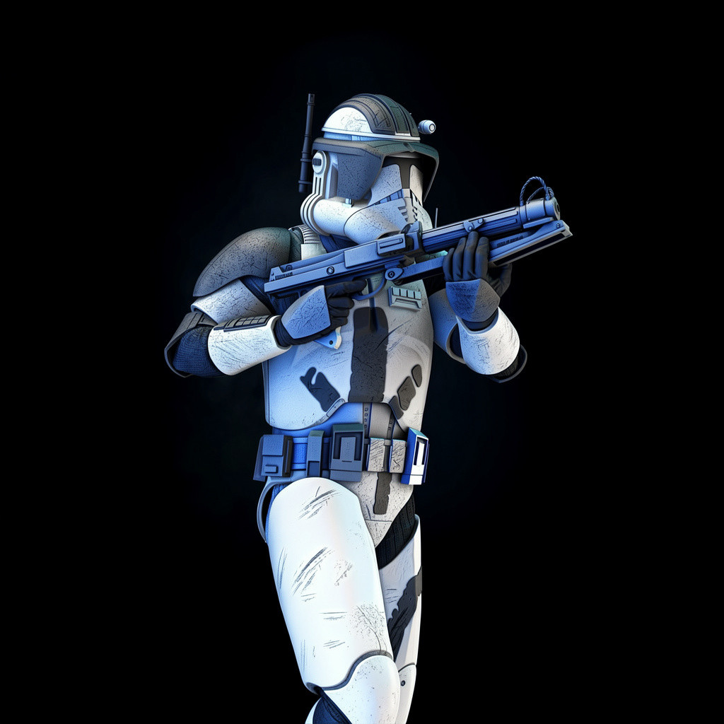 Commander Cody StarWars! Printed 16k Res! HandPainted or Unpainted!