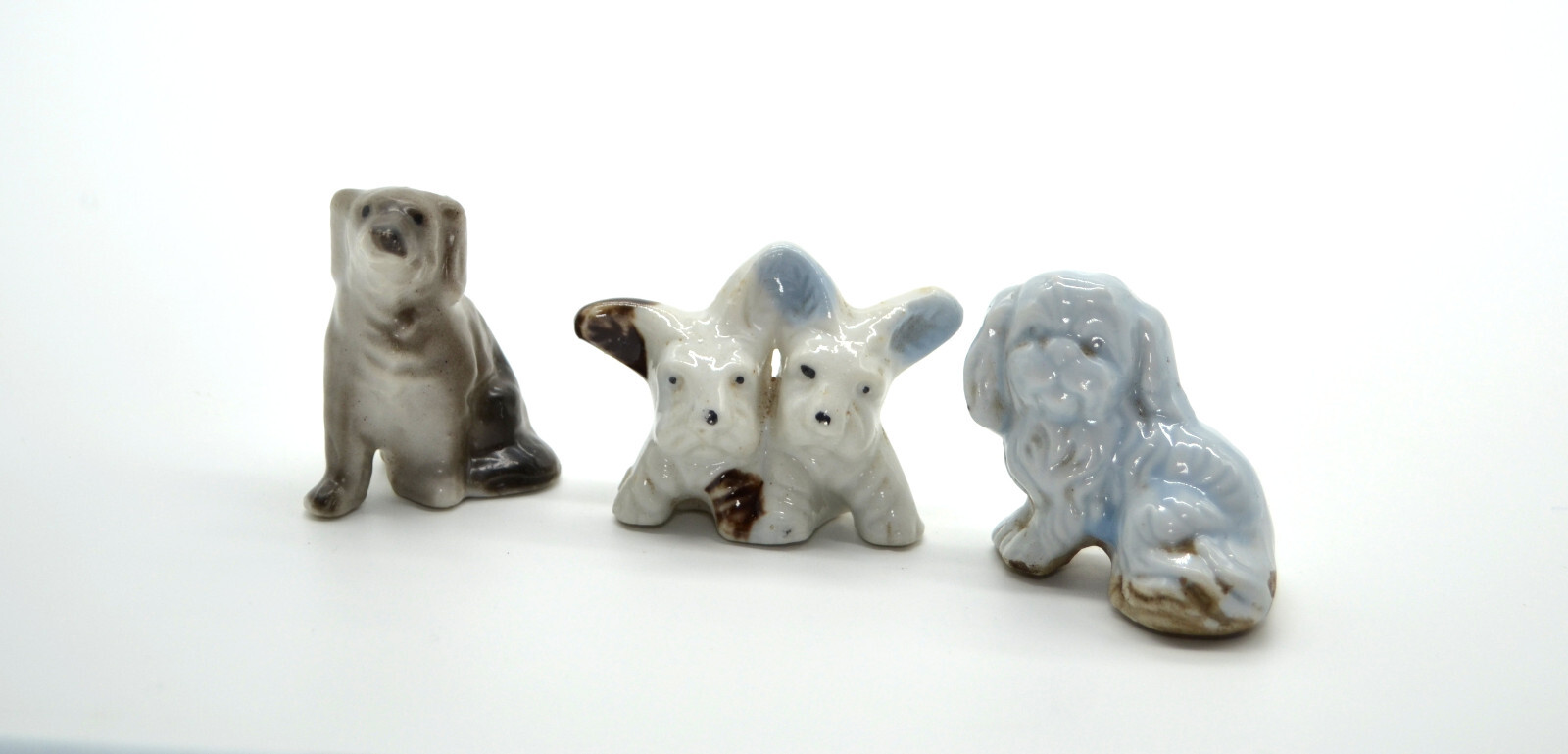 Ceramic Dogs Made in Japan 1-½”-2” Tall Set of 3 D-10