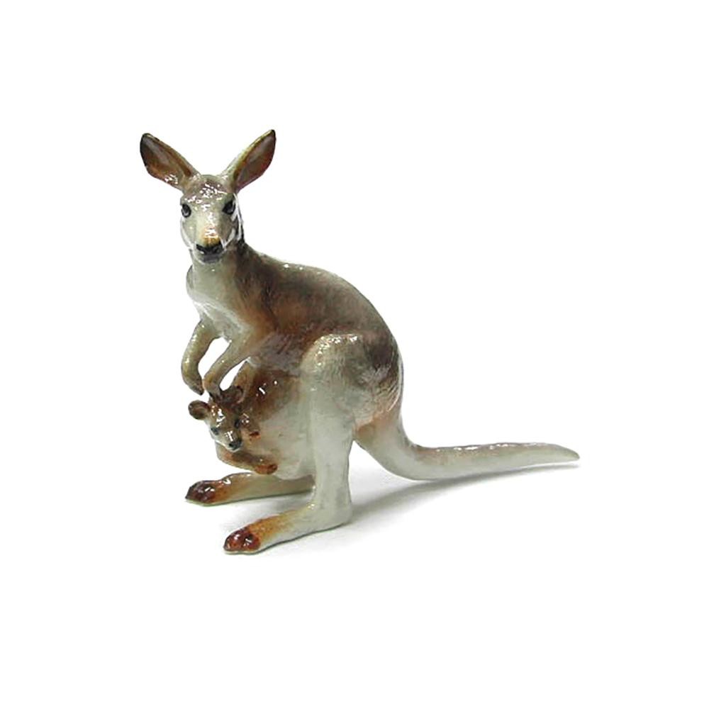 Northern Rose Gray Kangaroo Animal – Home Decor – Miniature Porcelain Figurine