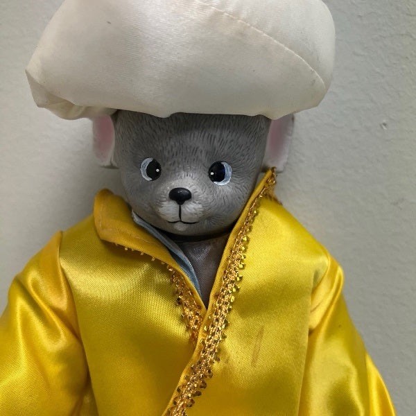 Victoria Collectibles Porcelain Mouse Clown Doll Figurine Soft Body 16 Inch