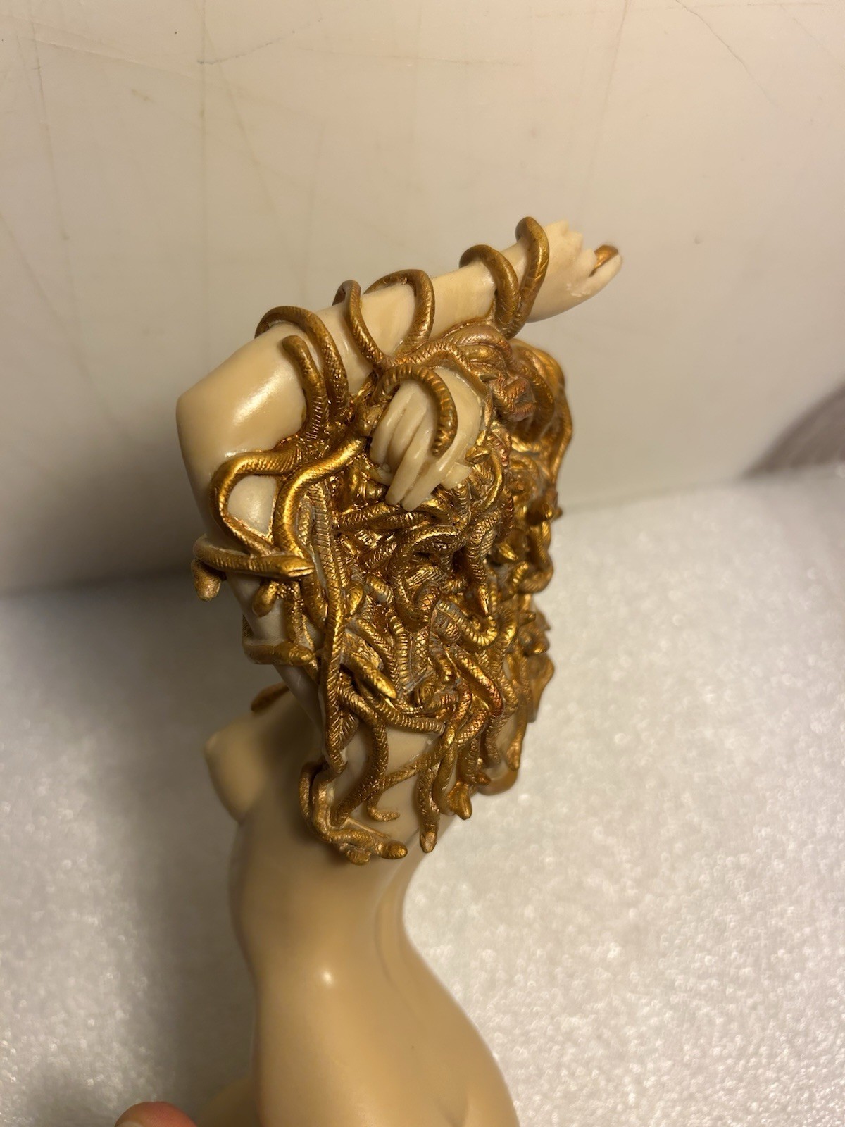 1970’s MEDUSA NUDE SCULPTURE WITH SNAKES IN HER HAIR. RESIN CAST. BEAUTIFUL ART