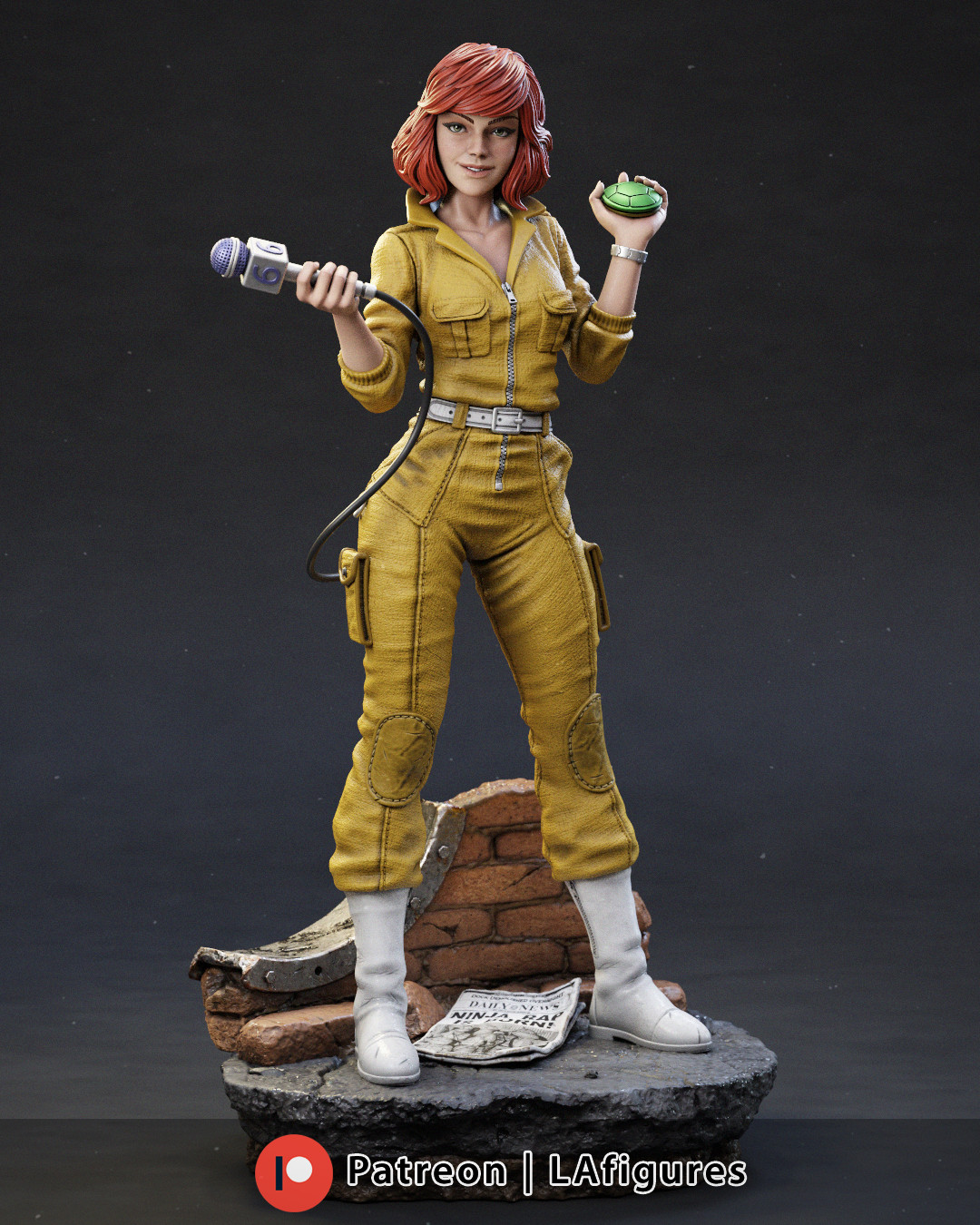 April O’Neil – TMNT 1/10 Scale Statue 3D Print Model Kit Unpainted