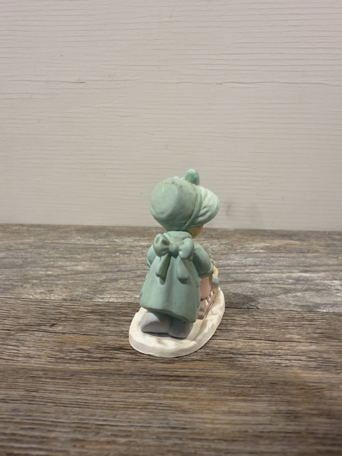 Enesco Precious Moments Mini Figure Plastic Winter Girl baby stroller