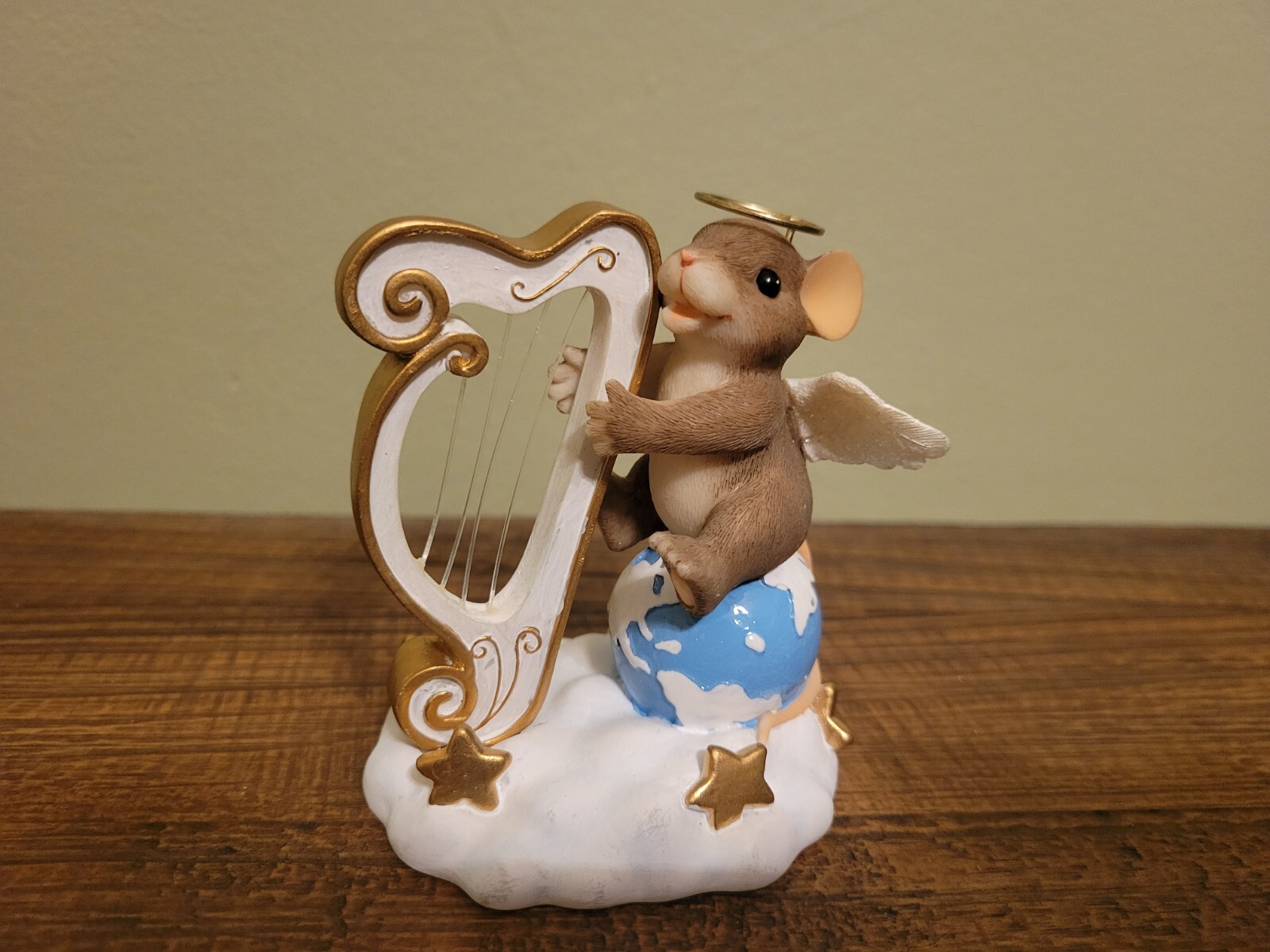 Charming Tails Mice Figurine- Harp The Herald Angel Sings