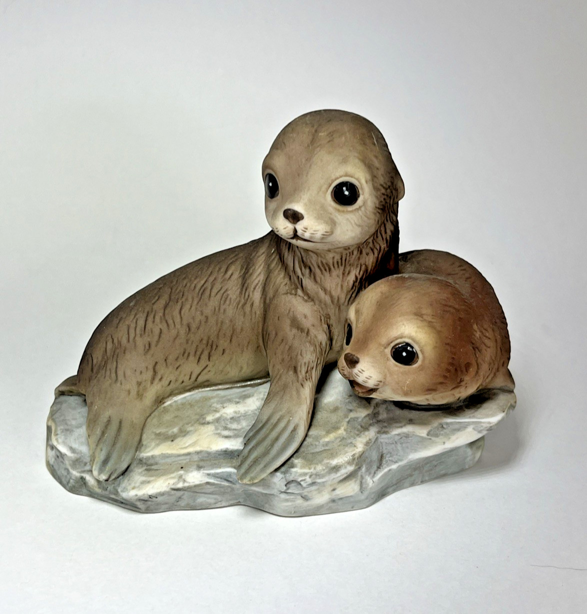 Vintage Porcelain Homco Baby Seals – Figurine Masterpiece Collection 1981