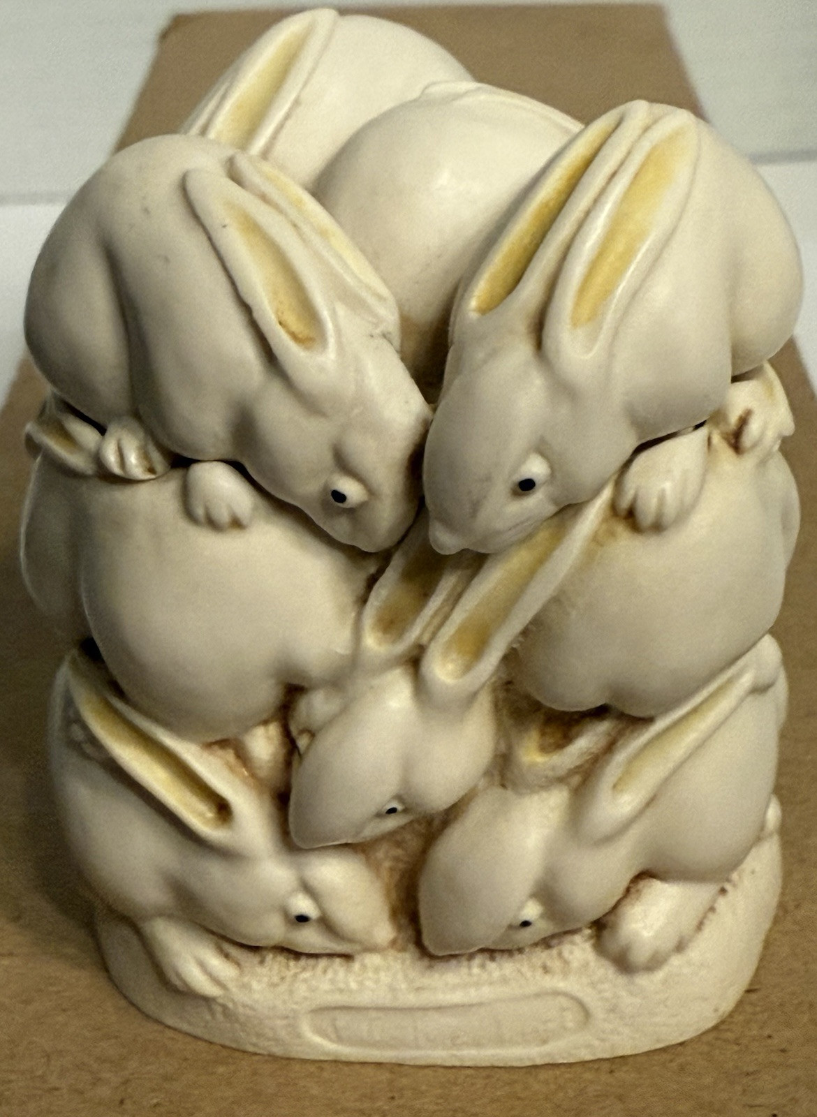 VTG Harmony Kingdom Treasure Jests “AT THE HOP” RABBITS Trinket Box Collectible