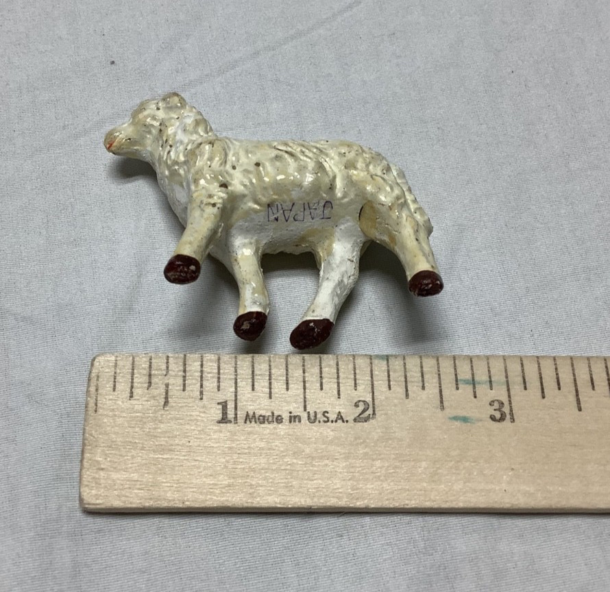 Vintage Collectible Nativity Sheep Figurines Made in Japan 2.5 inch