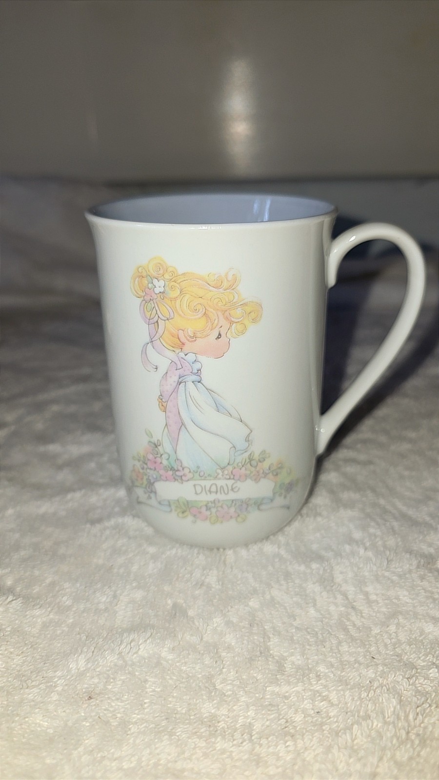 Vintage 1989 The Ensco Precious Moments Collection 8 Oz Coffee Mug- Diane