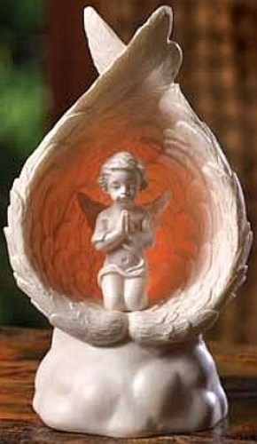 LIGHT-UP PRAYING ANGEL FIGURINE – ANGELIC FIGURINE