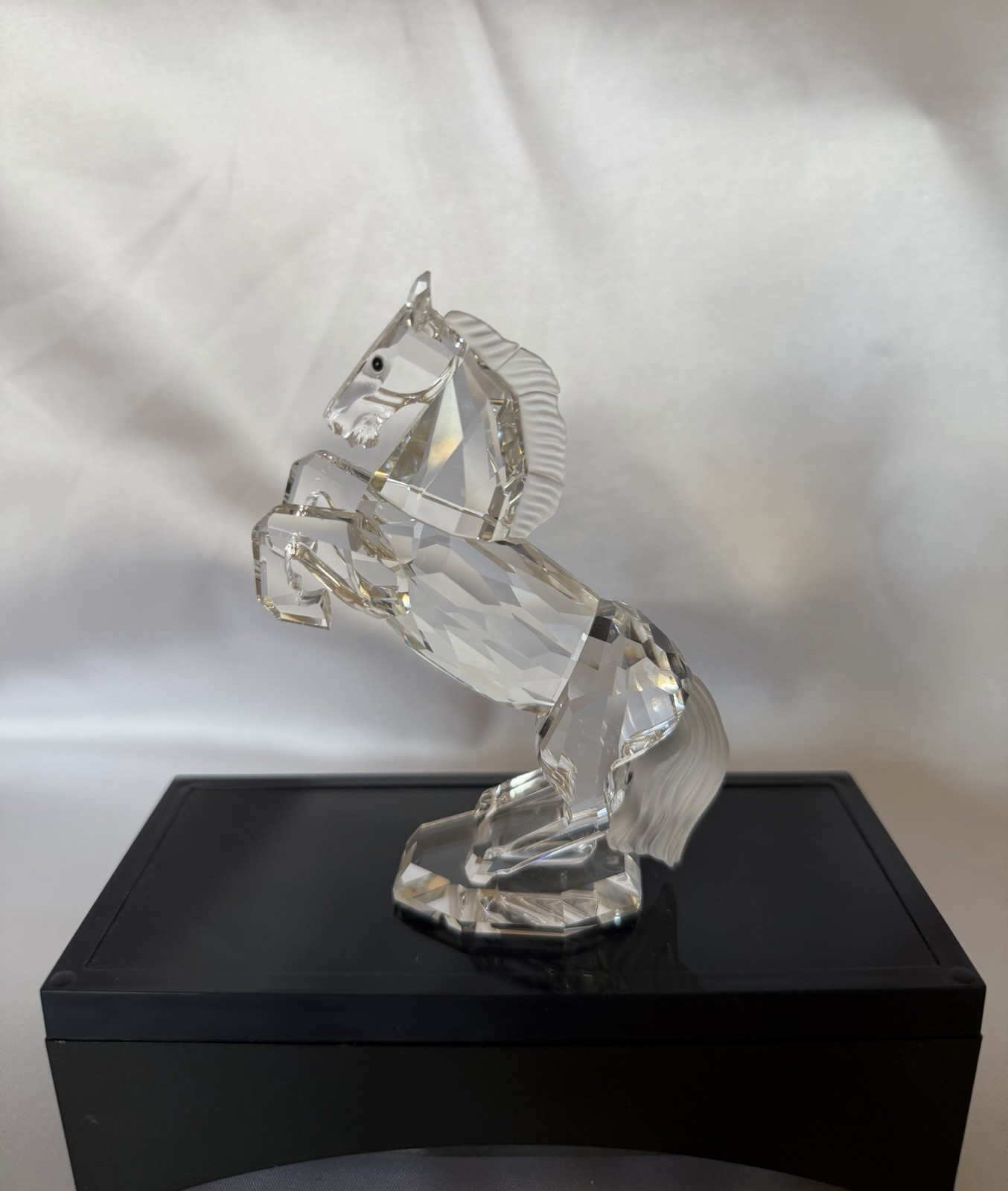 SWAROVSKI WHITE STALLION Silver Crystal 4″ NEW IN BOX Made in Austria