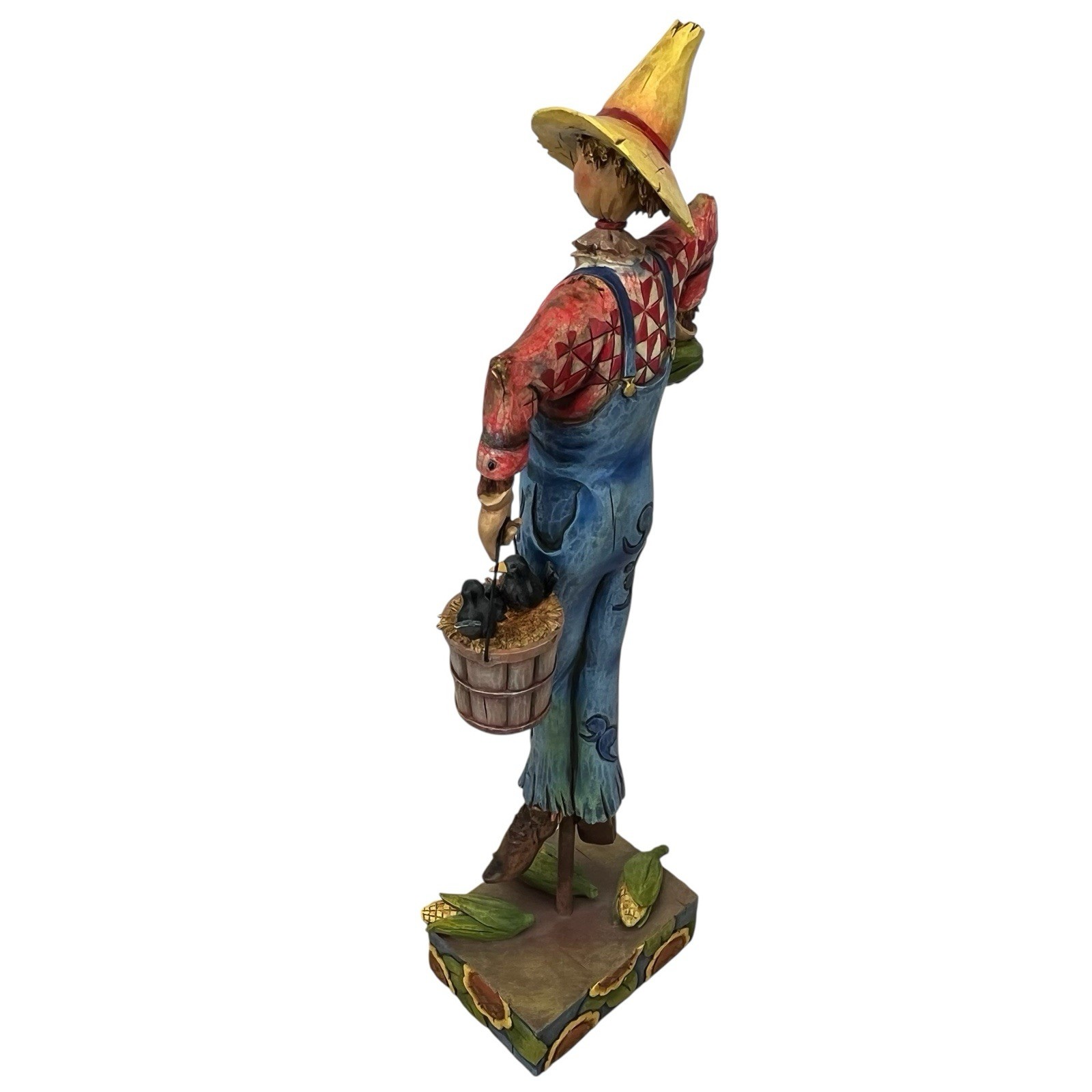 Jim Shore Scaring Up Fun Scarecrow Figurine Bucket 4014446 Fall Harvest
