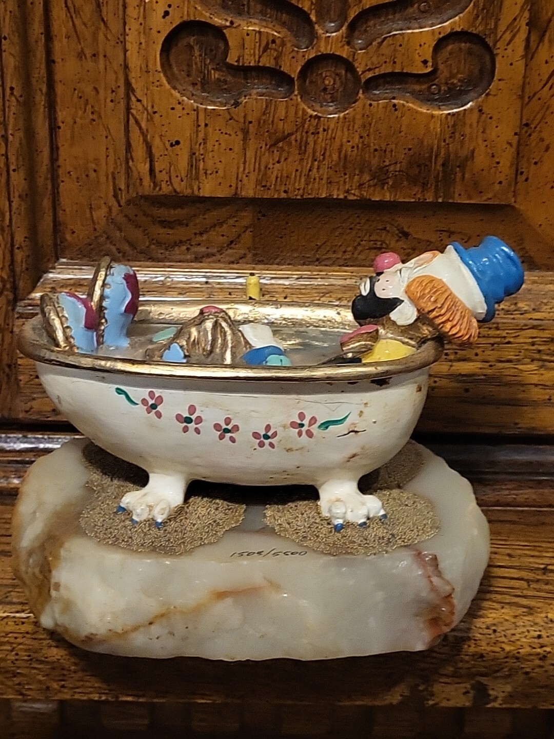 Ron Lee World of Clowns Bathtub 1997, No Vacancy. Pre-owned Signed And Numbered