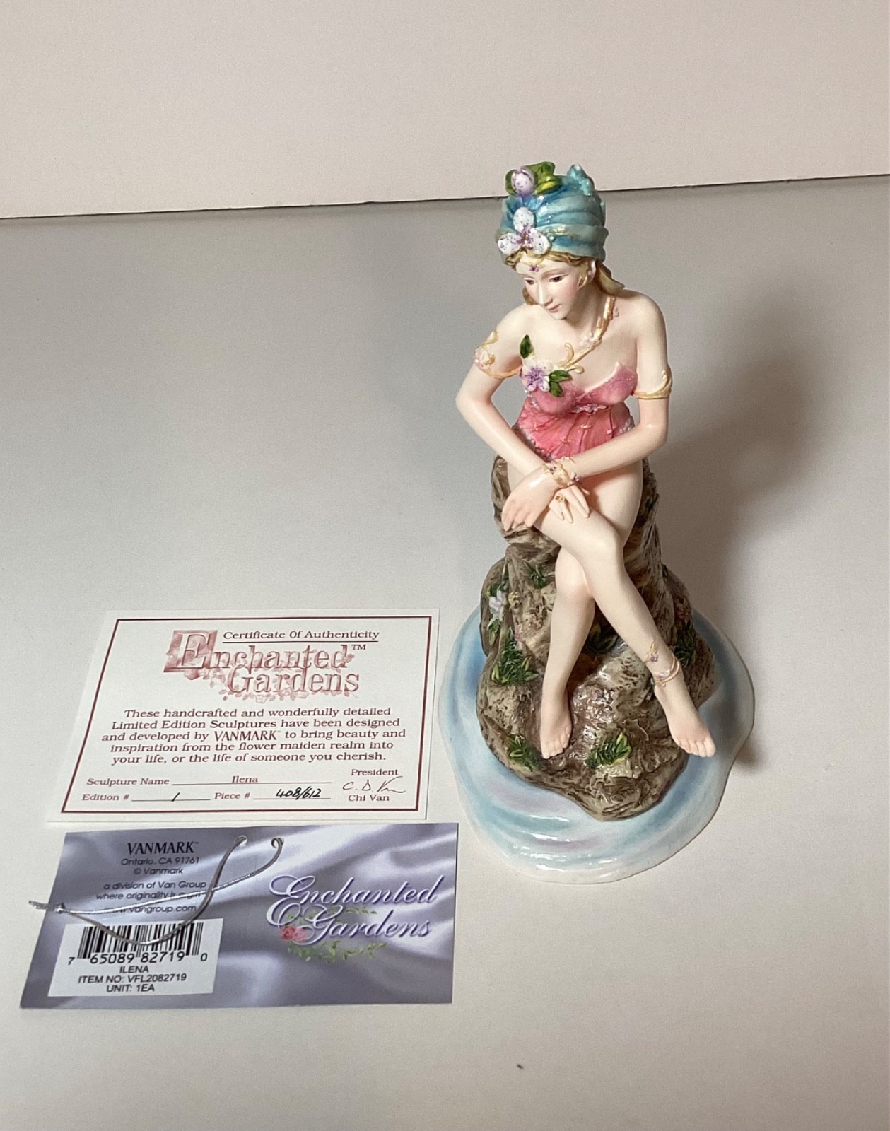 Vanmark Enchanted Gardens Ilena Fairy Figurine 1st Edition 2005 HTF #408/612