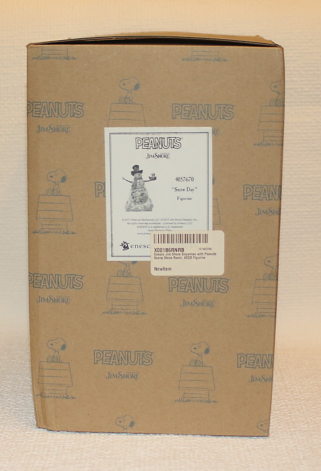 Jim Shore Peanuts Snoopy Gang Christmas Snowman Ice Skating Snow Day 4057670 NEW