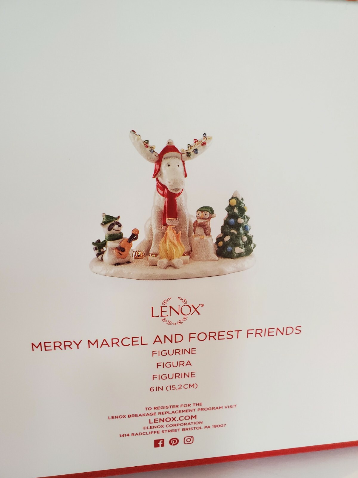 Lenox 2020 Merry Marcel Moose Forest Friends CAMP FIRE Raccoon Owl NEW IN BOX