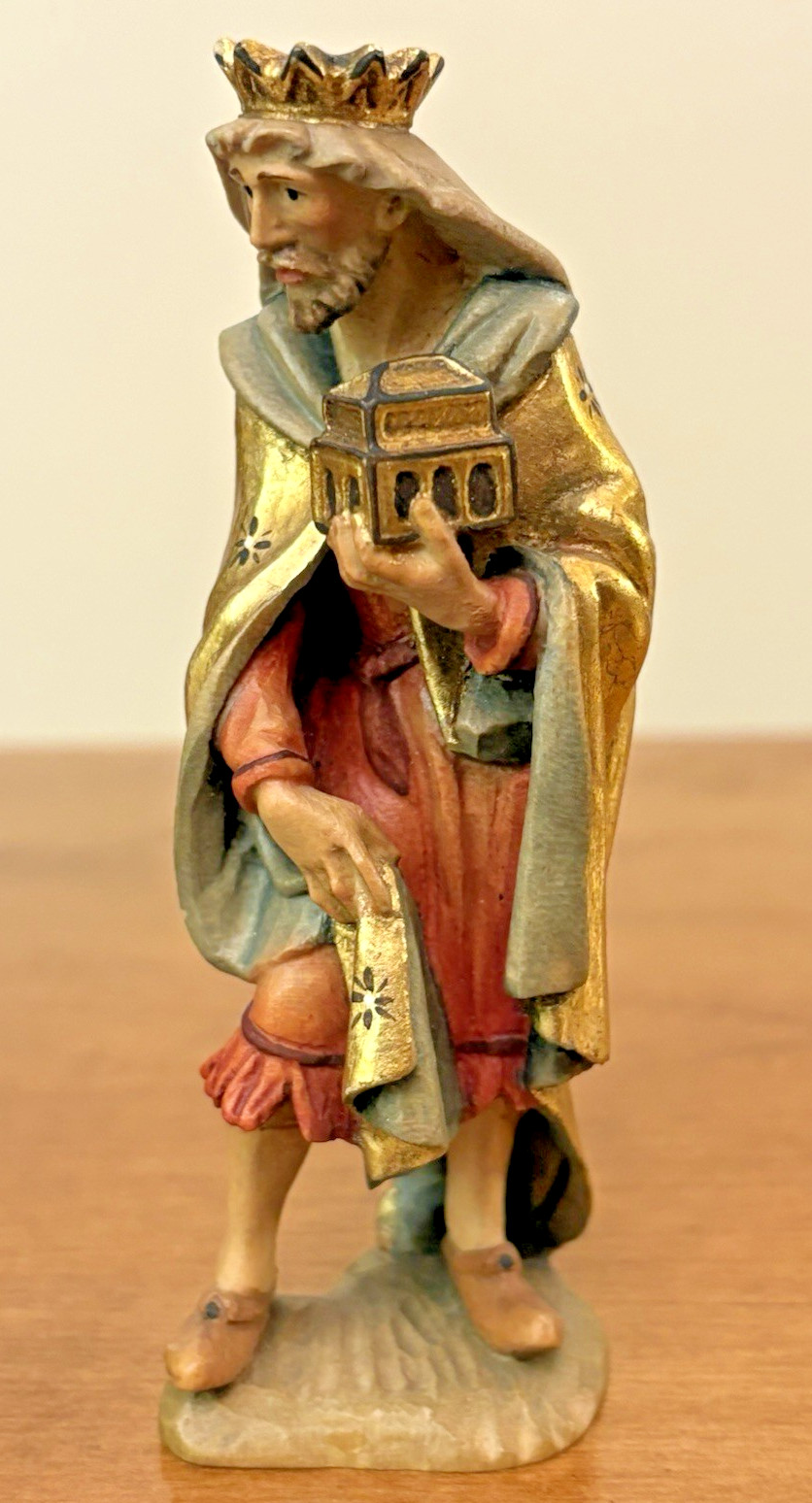 Vintage Anri Hand Carved Walter Bacher Nativity: Wiseman 2- 5 inch Set