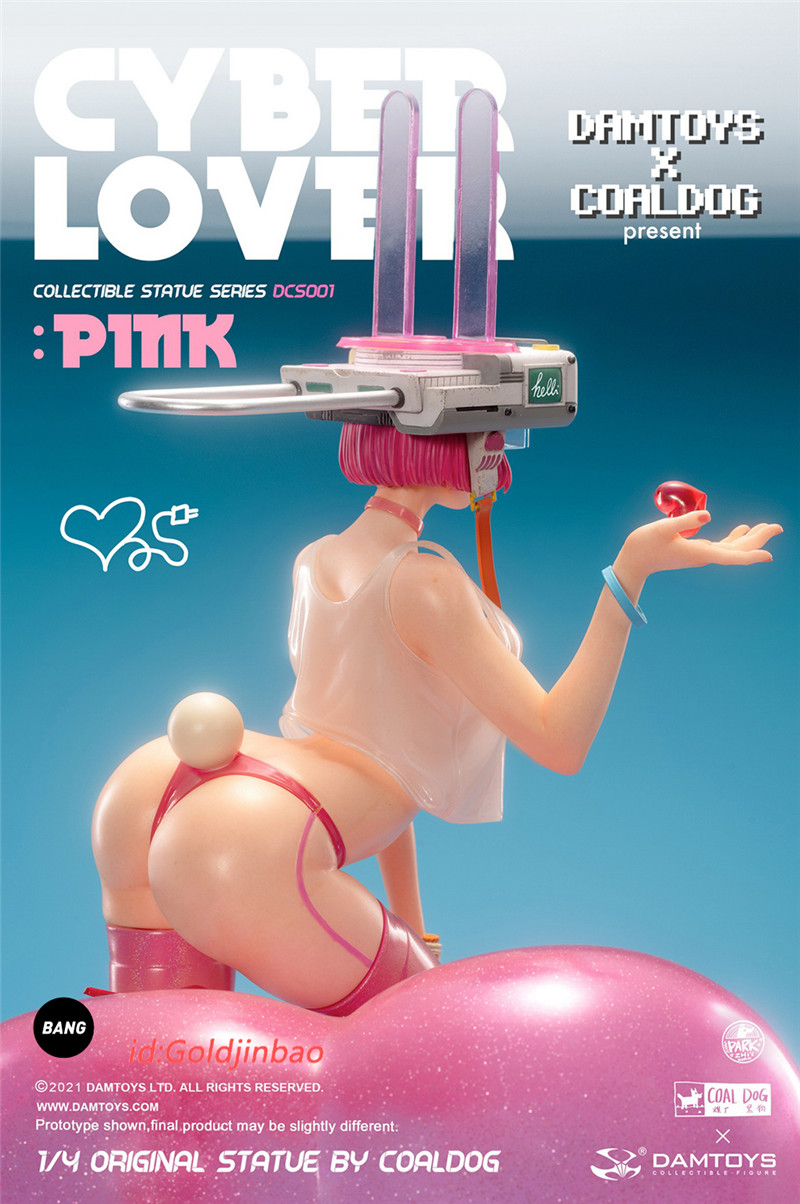 DAMTOYS COALDOG CyberLover Pink 1/4 Model In Stock Painted Resin ABS H41cm