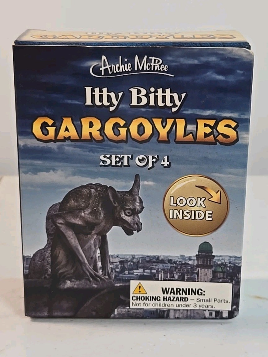 Archie McPhee Itty Bitty Gargoyles 1.13 Inches Tall Set Of 4 In Box 2020