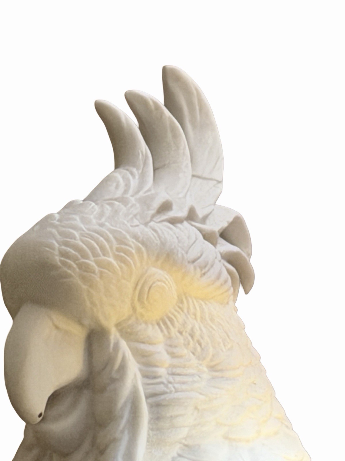 Large Royal Dux Czech Porcelain Parrot Cockatoo Bird Figurine 15”