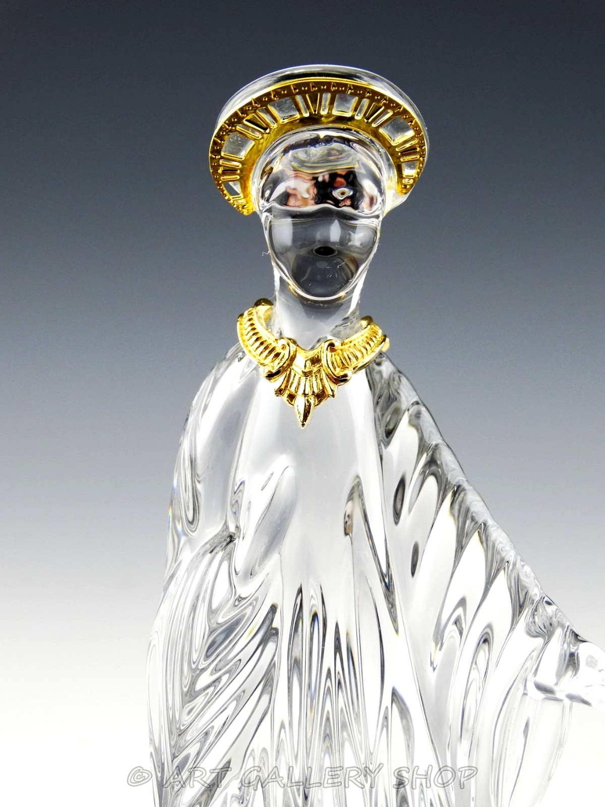 Gorham Germany Crystal CHRISTMAS NATIVITY WITH GOLD HOLY FAMILY MARY ONLY