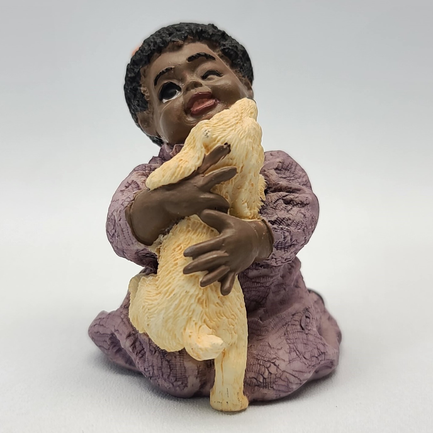 ⭐️ Vintage 1994 Vantage Point African American Girl Getting Face Licked By Puppy