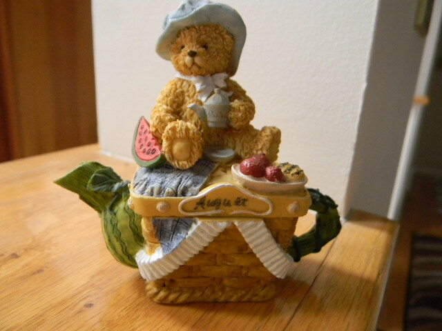 Trinket Box Bear Teapot – August Picnic Basket Popular Imports 3.25” Resin New