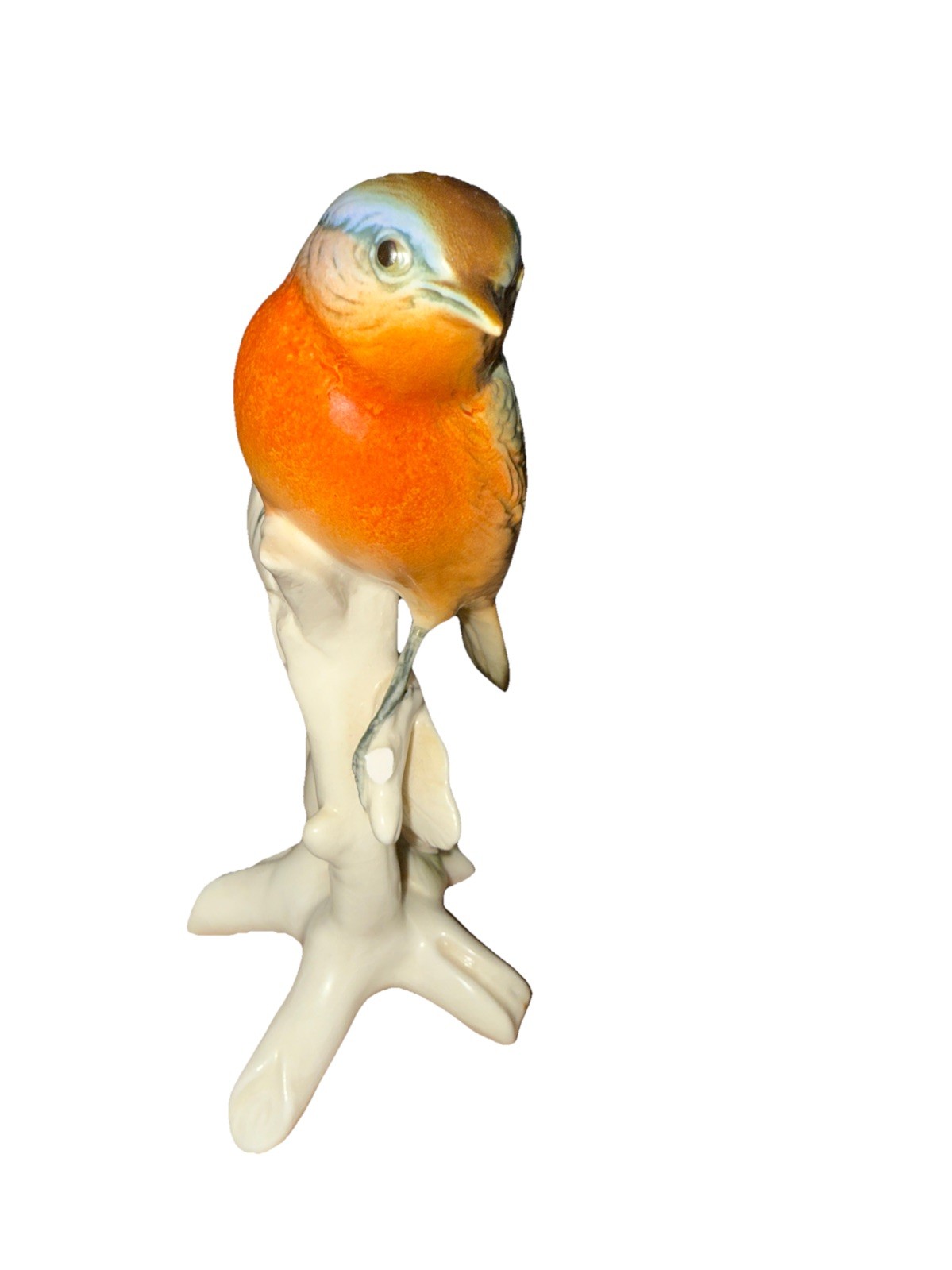 Vintage Karl Ens Porcelain Bird Figurine Robin Early 20th Century 5.5”
