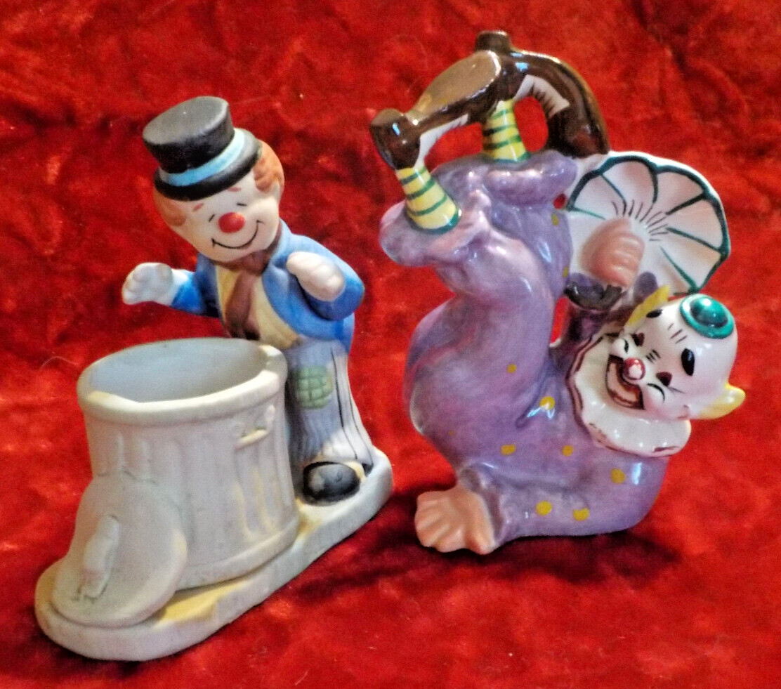 TWO Clown Figurines: Yona Original , 1956 and Hobo Luvkins, Jasco