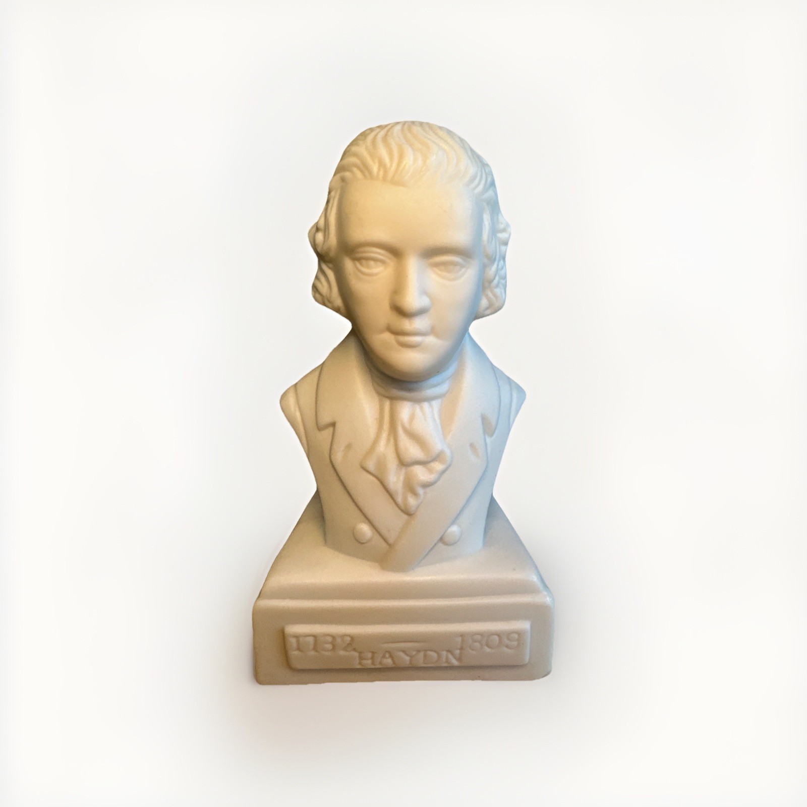Willis Music Co. Haydn Porcelain Statuette 5” Mini Bust Figurine White