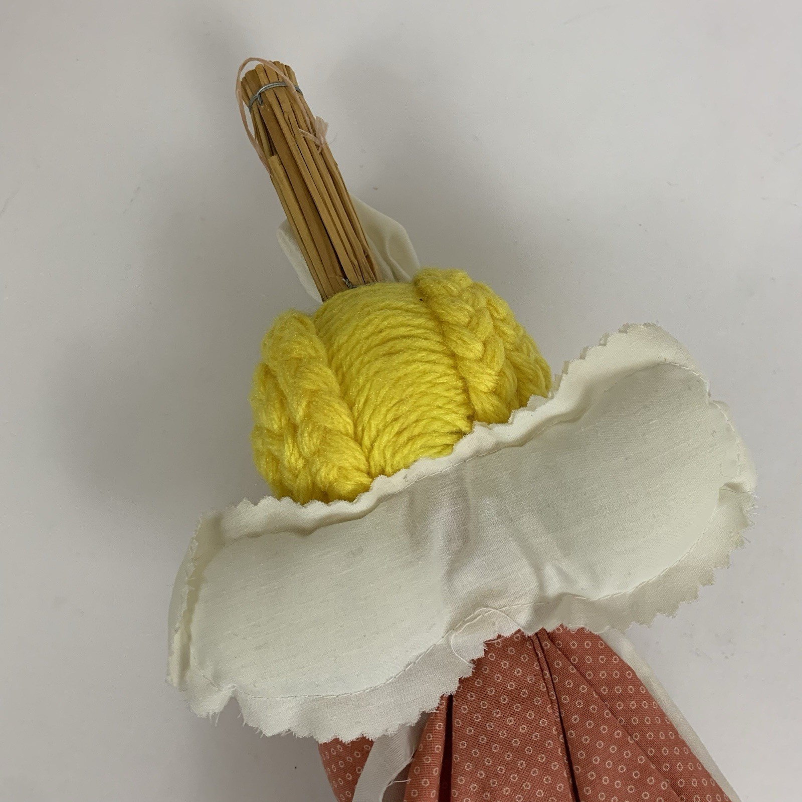 Vintage Handmade Kitchen Angel Straw Broom Folk Art Country Wall Decor Hanging