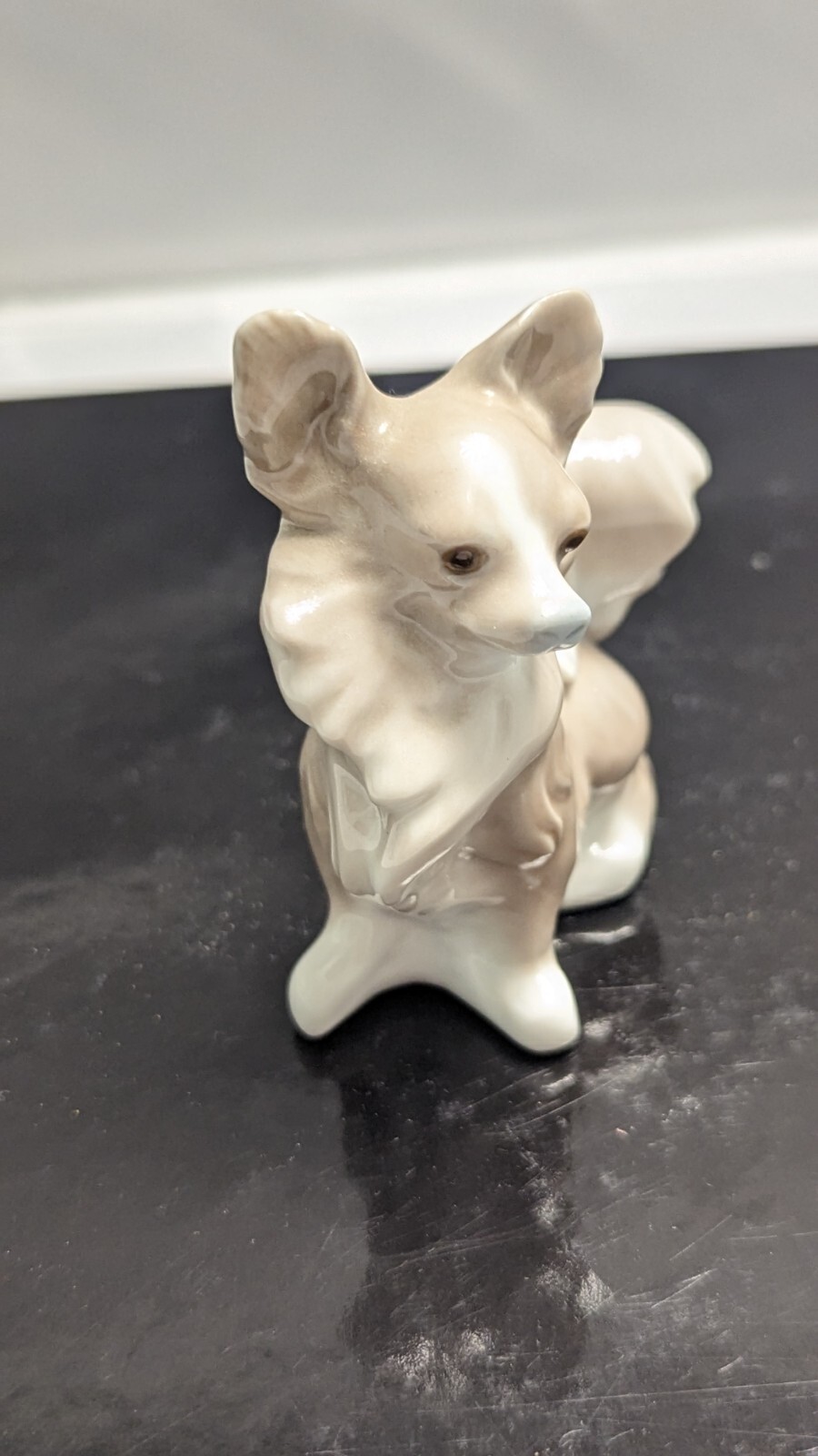 Vintage Retired Small Lladro High Gloss Porcelain Dog Figurine, Papillon #4749