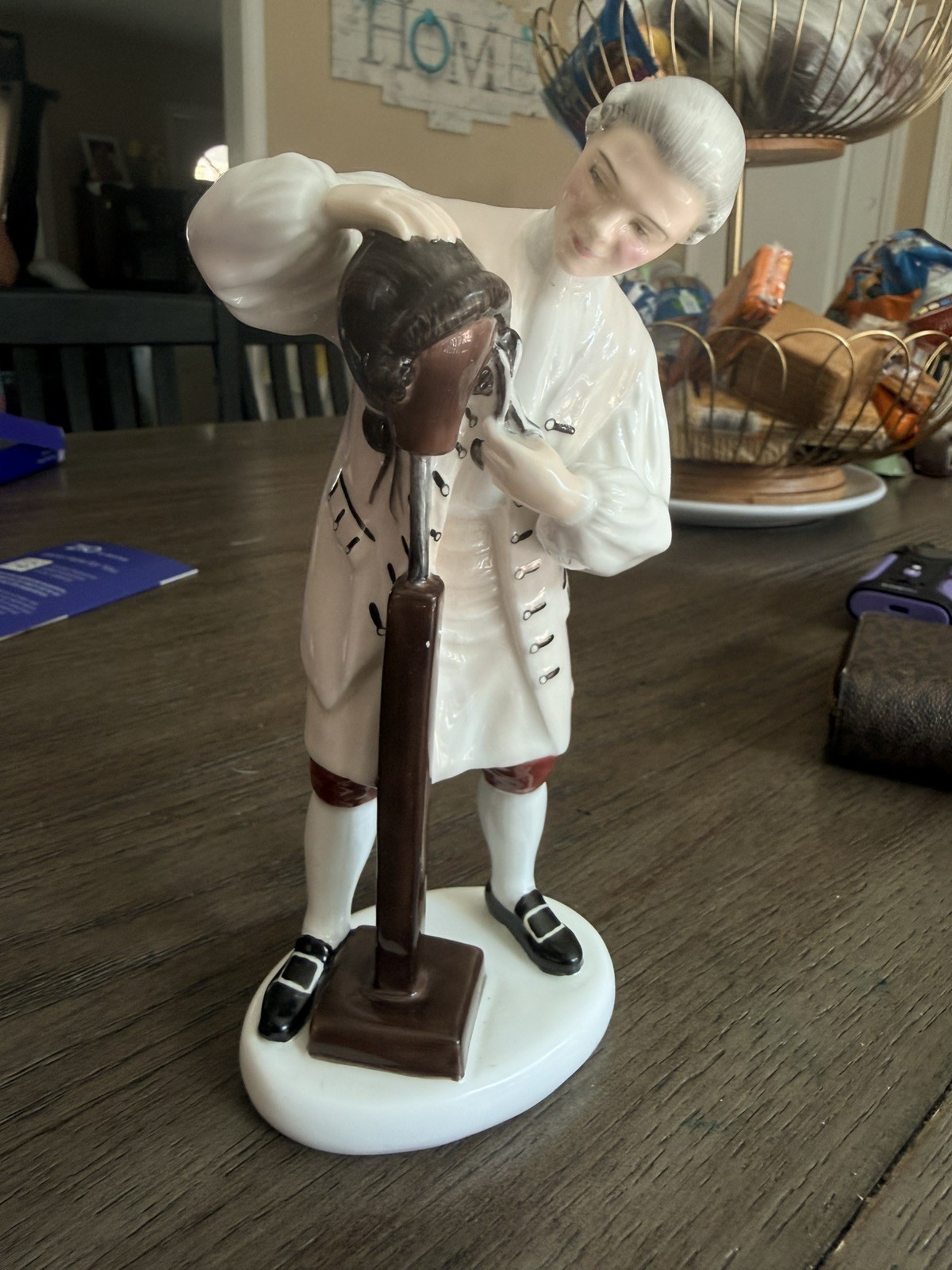 Royal Doulton “Wigmaker Of Williamsburg” Vintage Porcelain Collectible Statue