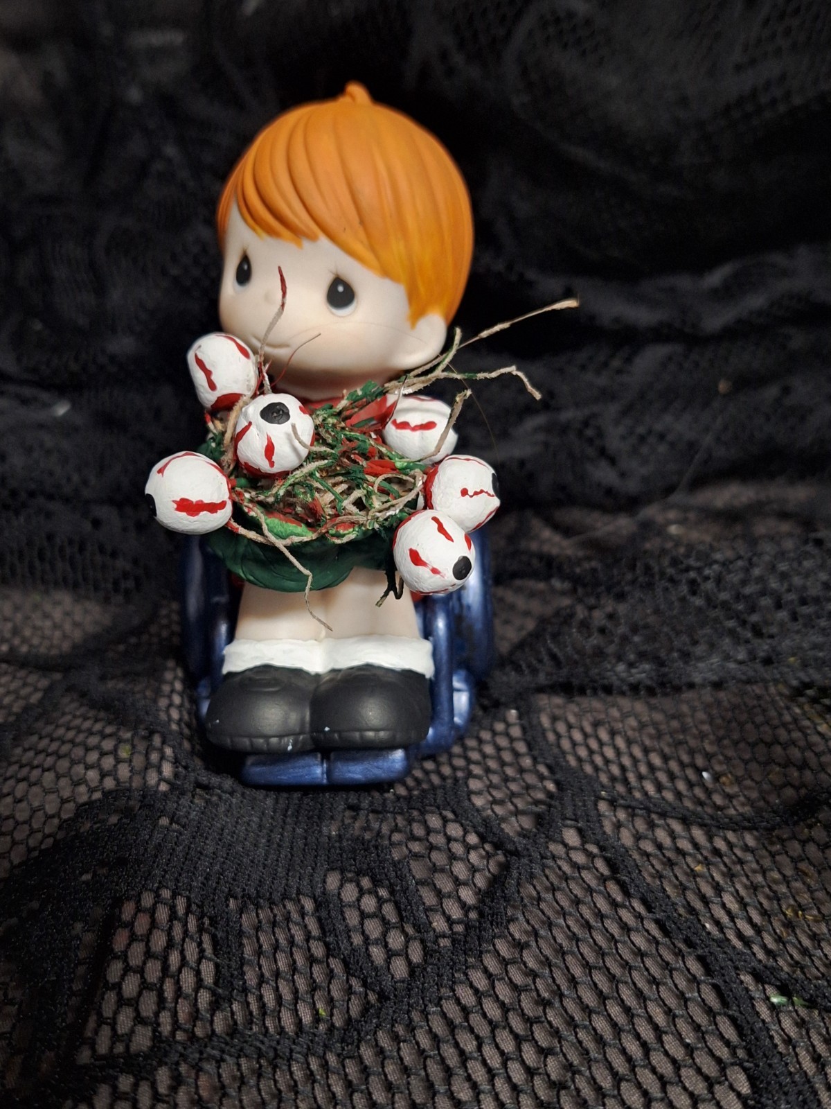 Altered Moments, Precious Moments Figurine, Halloween, Horror.