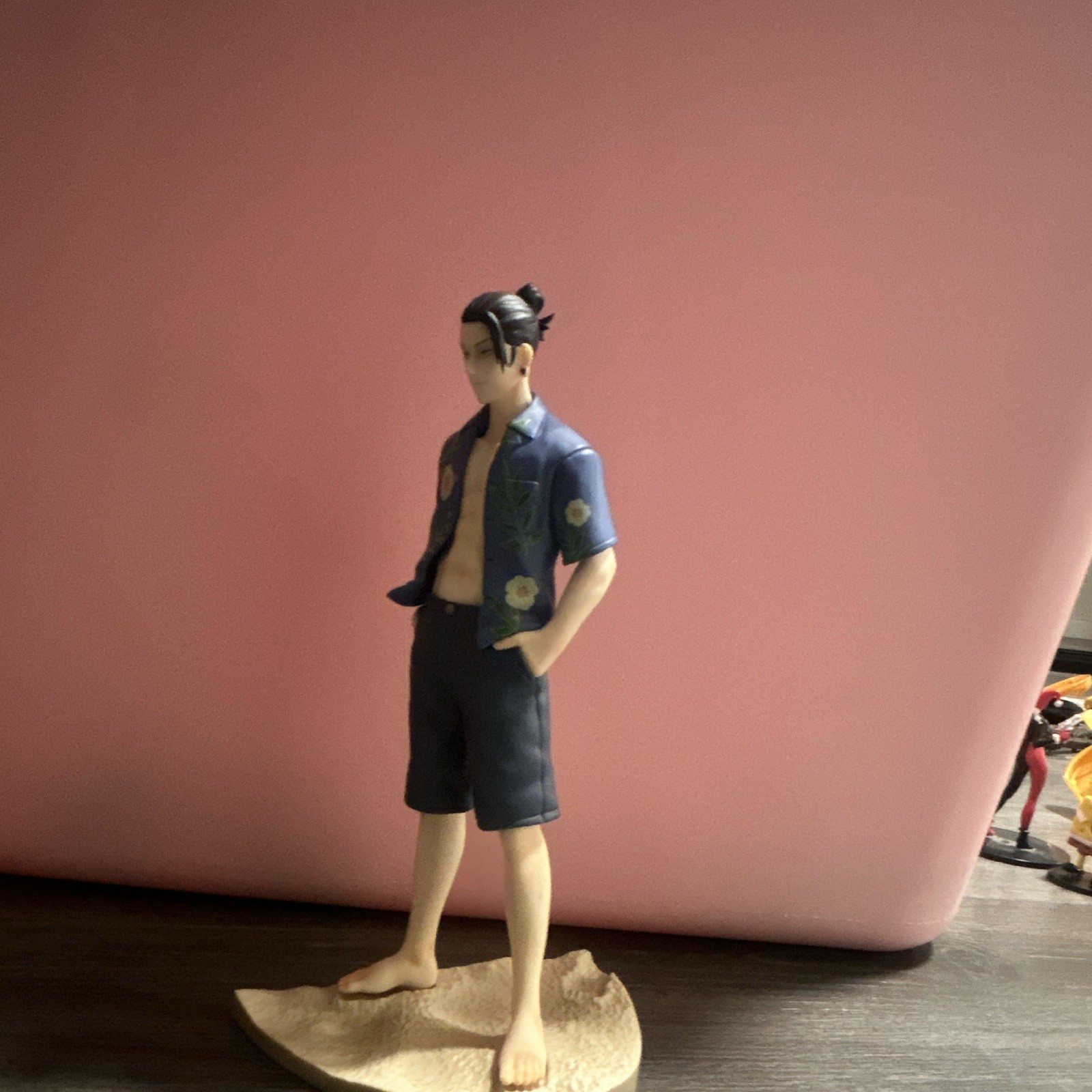 Anime & Manga Male Figurine Blue Floral Shirt Black Shorts Matte Plastic Unboxed