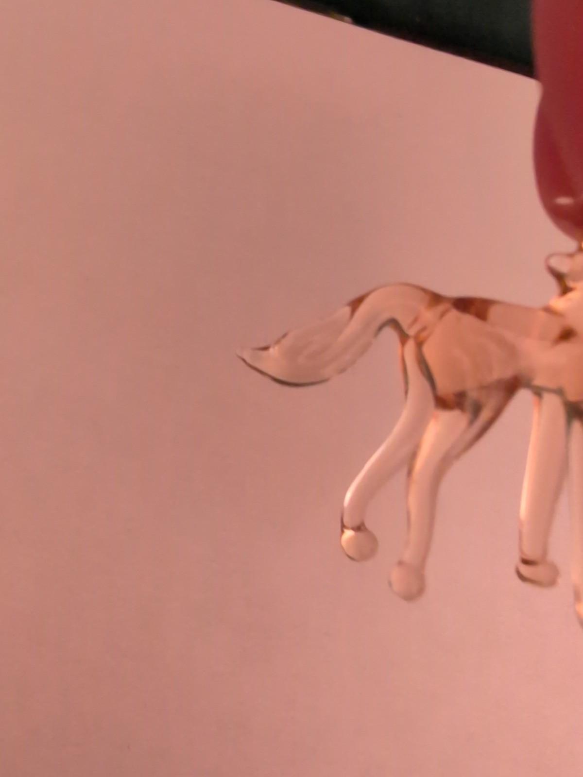 Vintage Miniature Horse Glass Figurine Gold Tones Art Glass Farm Decor Ponies