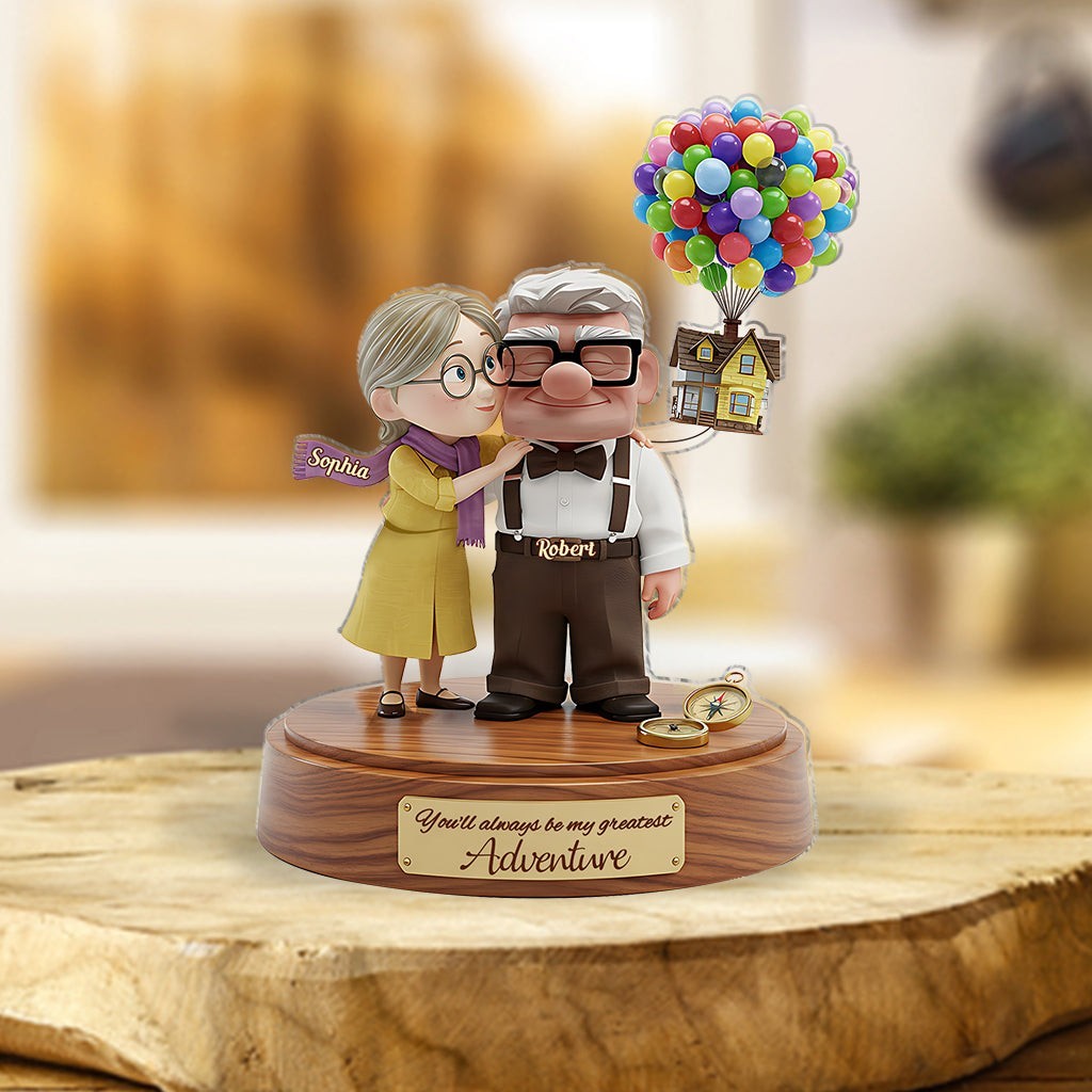 Personalized Carl Ellie Up Couple Family Acrylic Plaque Wooden Block Desk Decor