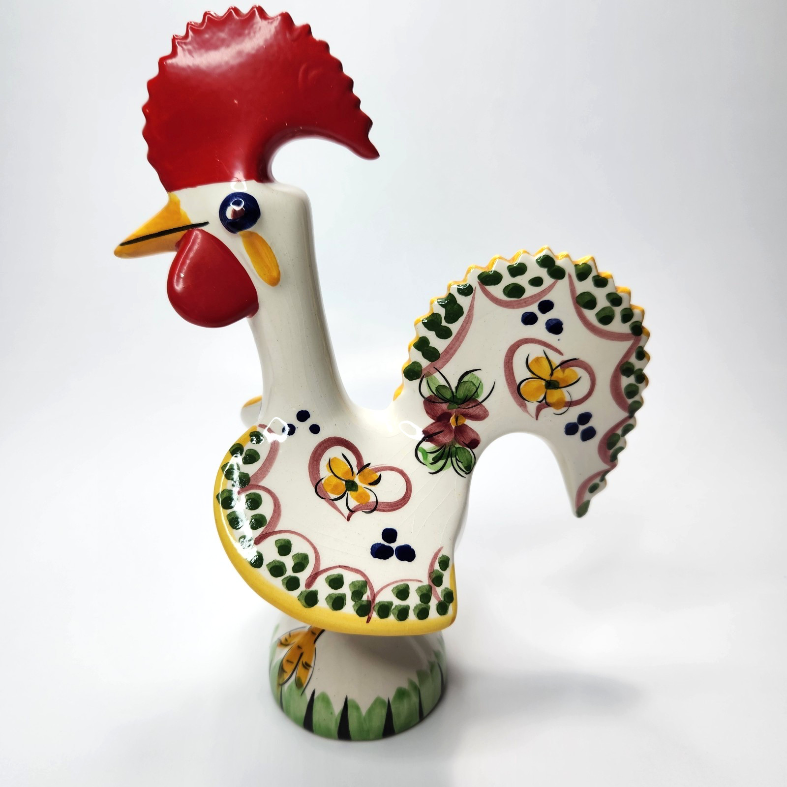 1979 Portugal Barcelos Folk Art Good Luck Ceramic Rooster (READ)