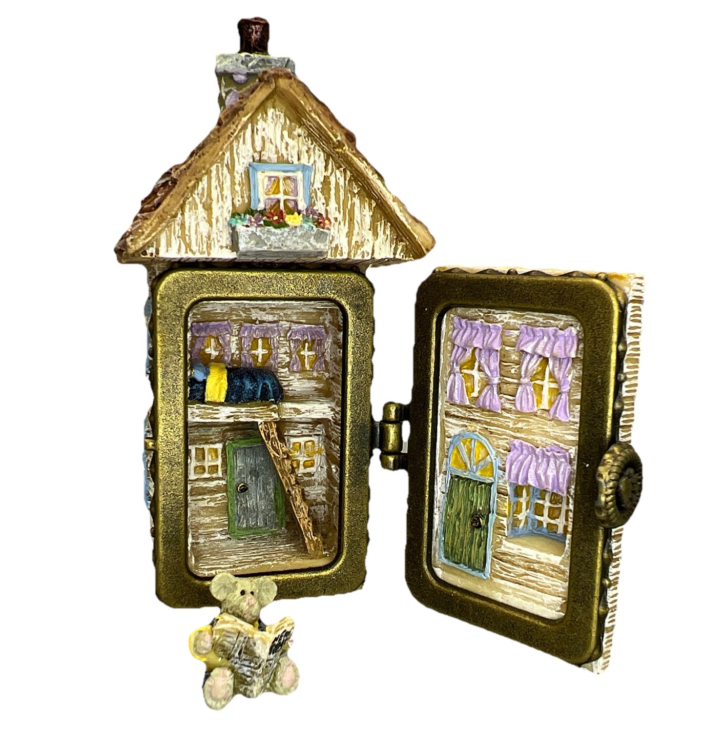 Boyds Bears and Friends Trinket Box Mouse House With Mouse Trinket