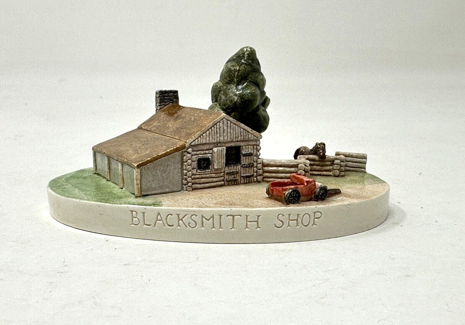 Sebastian Miniatures Blacksmith Shop Figurine 1986 SML-469 Signed Woody Baston