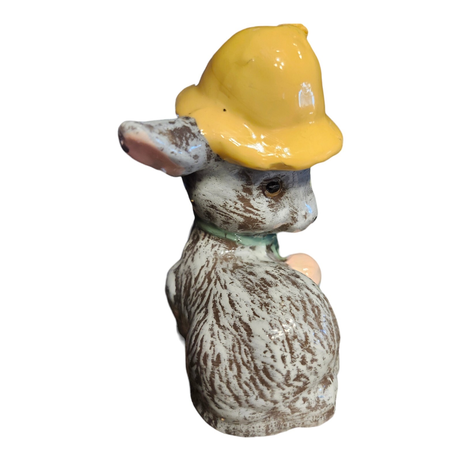 Easter Donkey Candle Handpainted4.5″Figurine Holding Striped Egg Holiday Decor