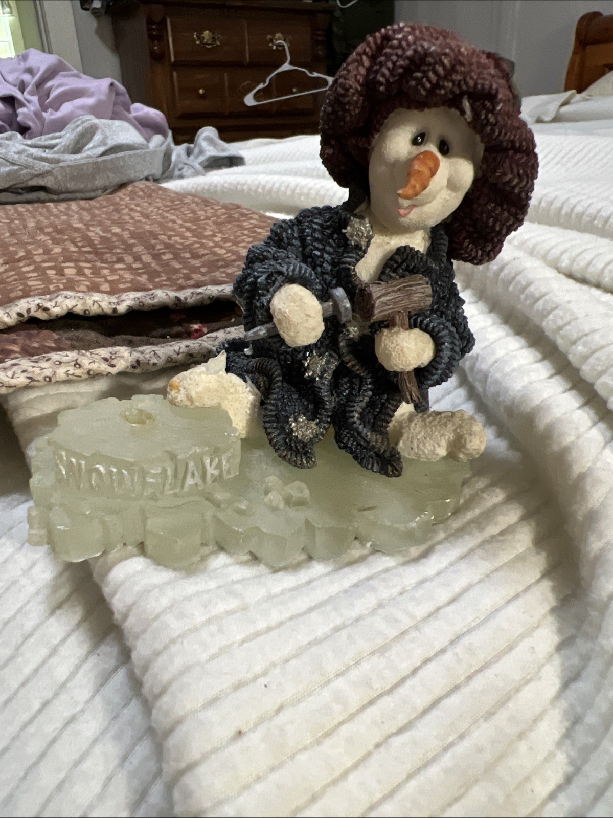 Flakey Ice Sculptor #36504 Christmas 4E/ib19 Boyds Bears The Wee Folkstone Colle