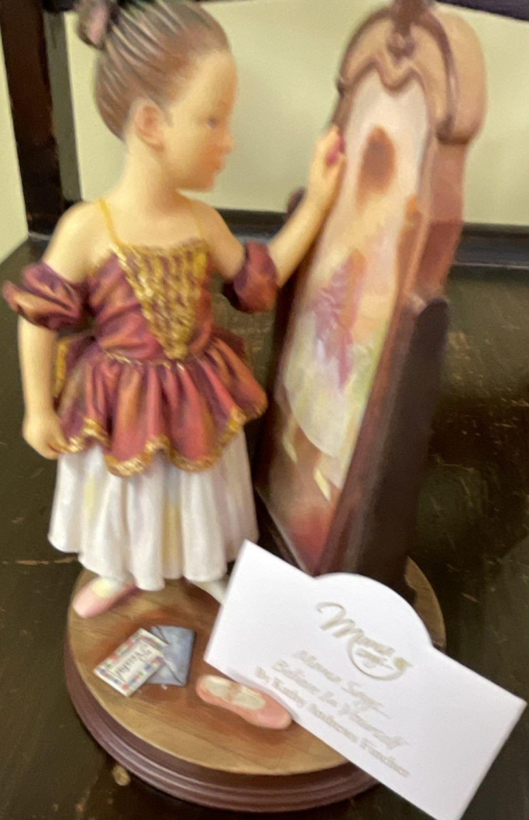 DEMDACO Mama Says Ballerina Figurine Resin Hand Painted Kathy Andrews Fincher