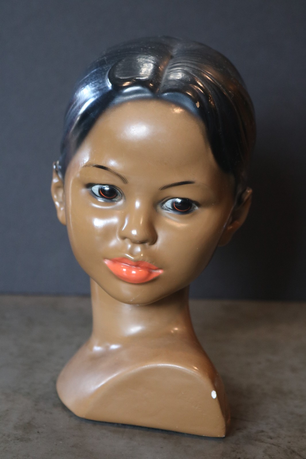 MARWAL MCM VINTAGE CHALKWARE POLYNESIAN BEAUTY GIRL 7″ BUST